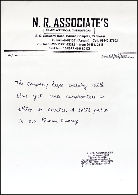 N. R. ASSOCIATE'S feedback