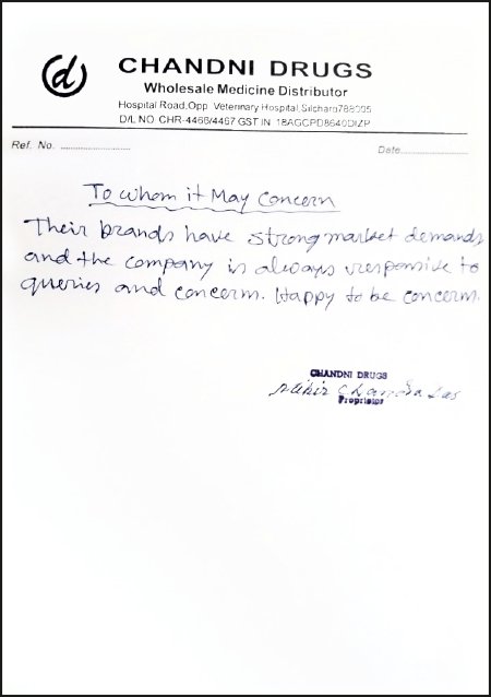 CHANDNI DRUGS feedback